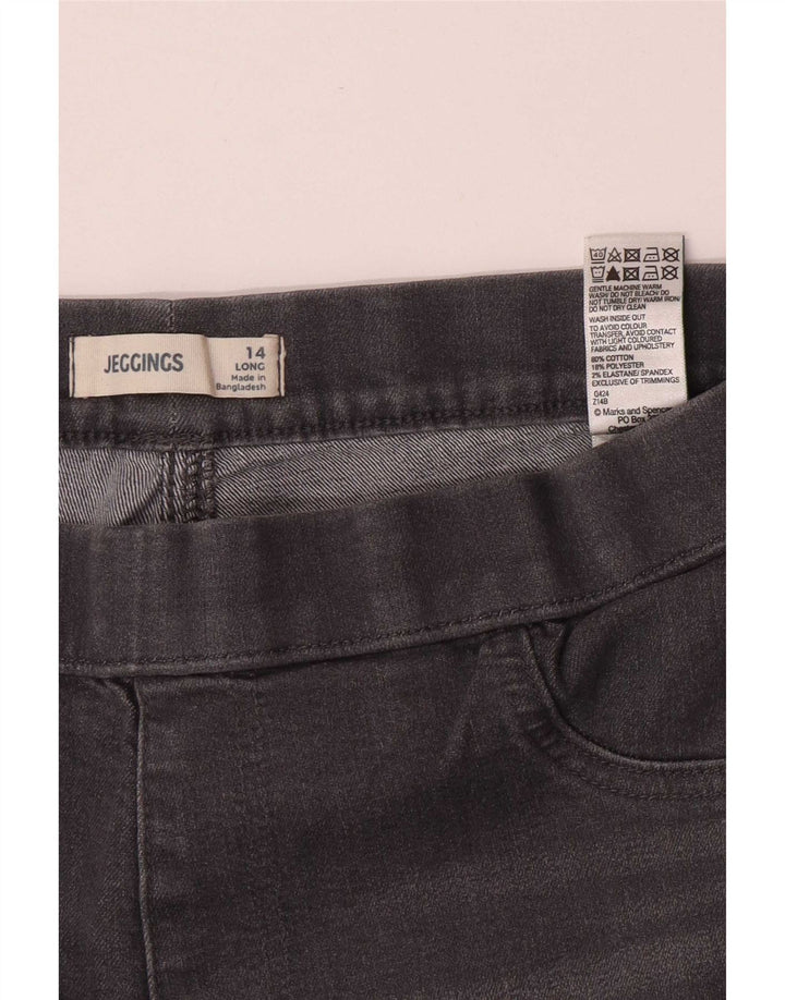 Marks & Spencer Dame Jegging Jeans UK 14 Medium W30 L29 Grå Bomuld