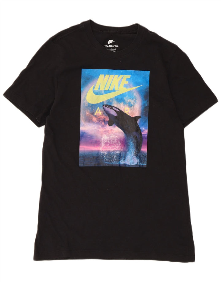 Nike grafisk t-shirt top til mænd, lille sort bomuld