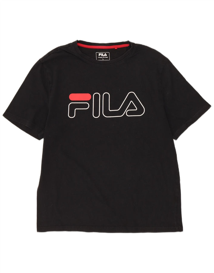 FILA Herre Grafisk T-Shirt Top Stor Sort