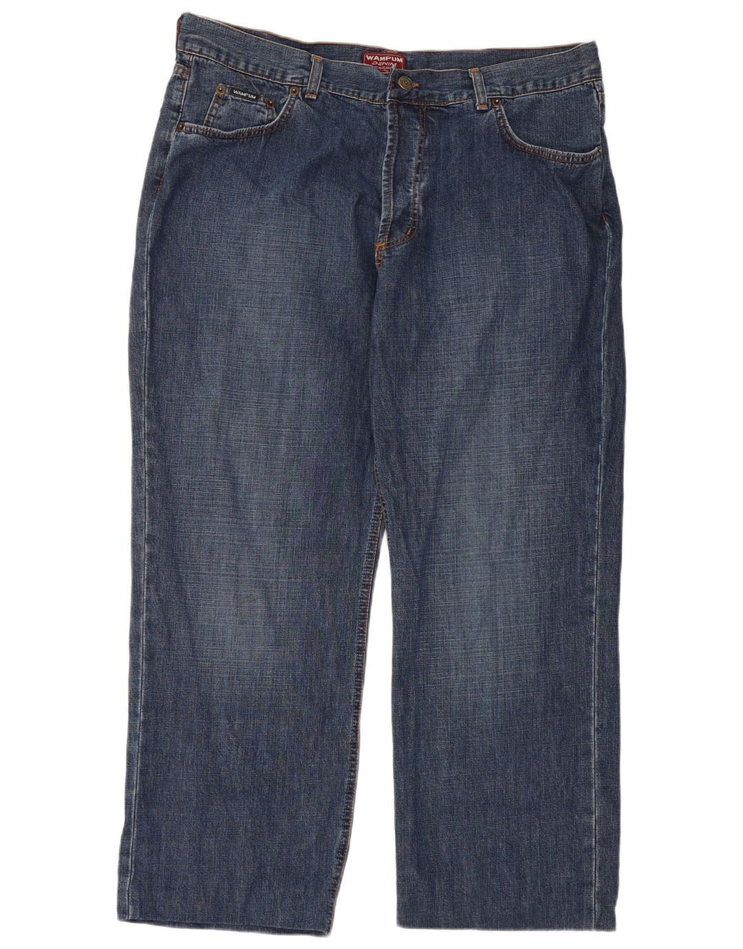 WAMPUM Straight Jeans til mænd W36 L27 Blå Bomuld