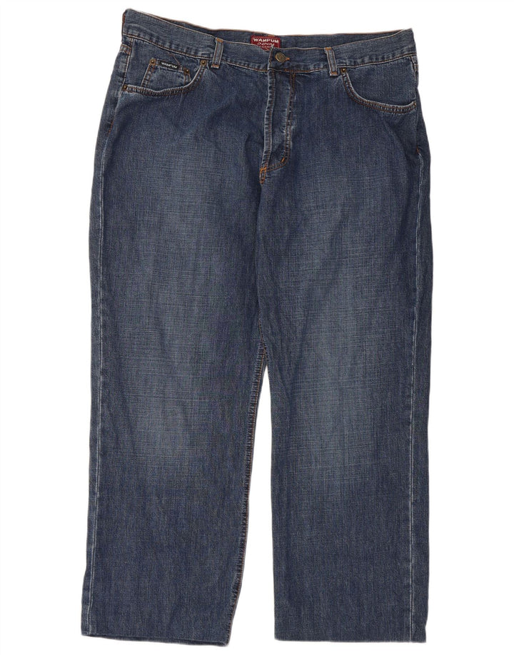 WAMPUM Straight Jeans til mænd W36 L27 Blå Bomuld