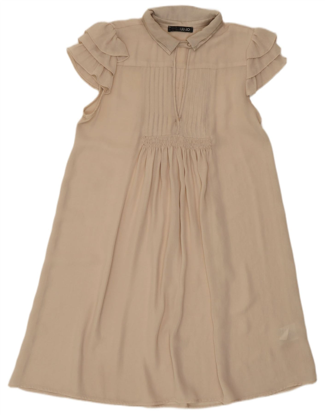 Liu Jo Dame Se Through A-Line Kjole IT 44 Medium Beige Polyester
