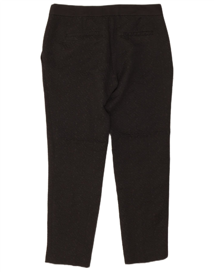 Zara Dame Slim Chino Bukser Medium W28 L27 Sort Geometrisk Polyester