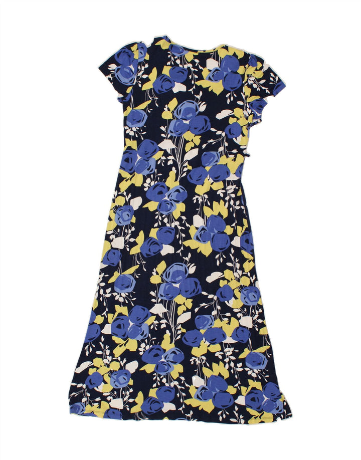 PER UNA Womens Maxi Dress UK 12 Medium Navy Blue Floral Vintage Per Una and Second-Hand Per Una from Messina Hembry 