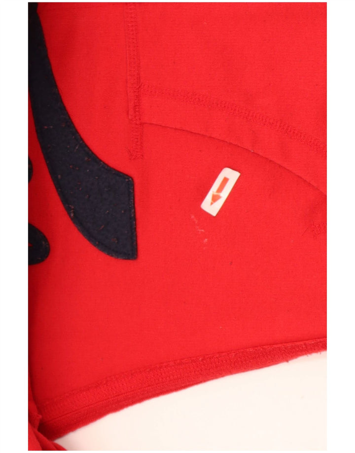 Reebok Dame grafisk hættetrøje Sweater UK 14 Medium Rød Polyester