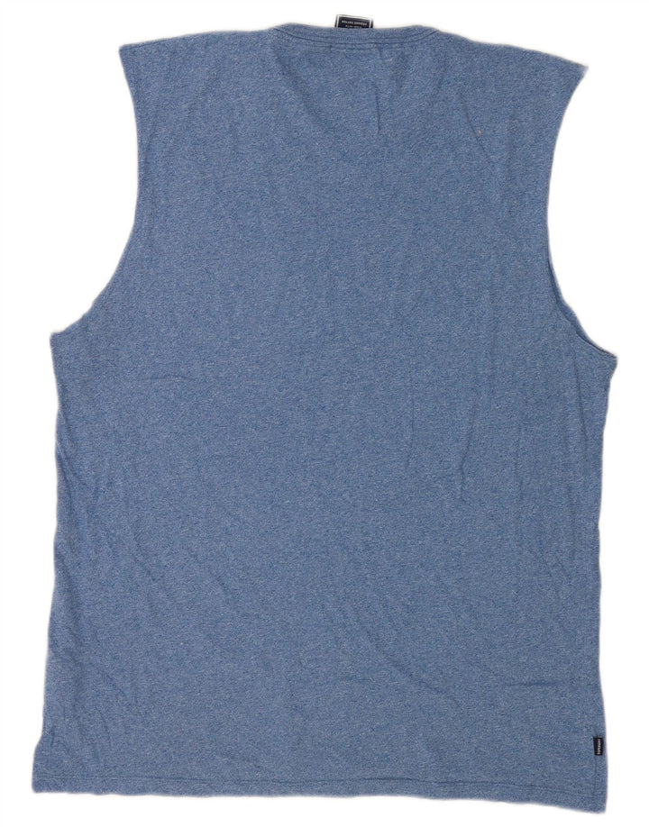 Superdry Herrevest Top XL Blå Flecked Bomuld