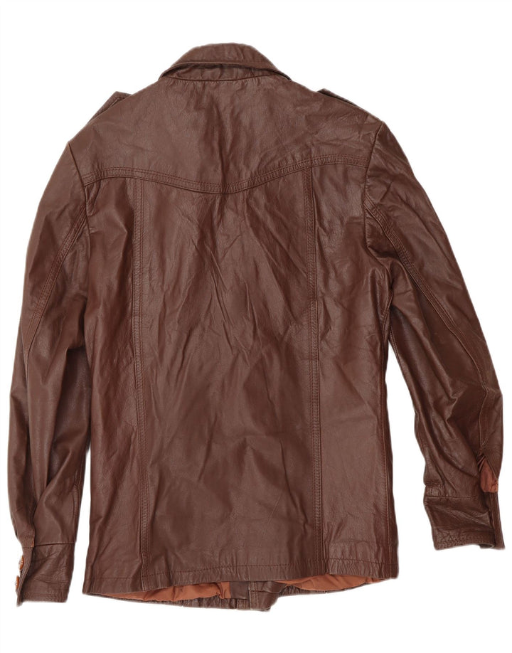 Tartan Herre Militær Læderjakke IT 48 Medium Brun Læder