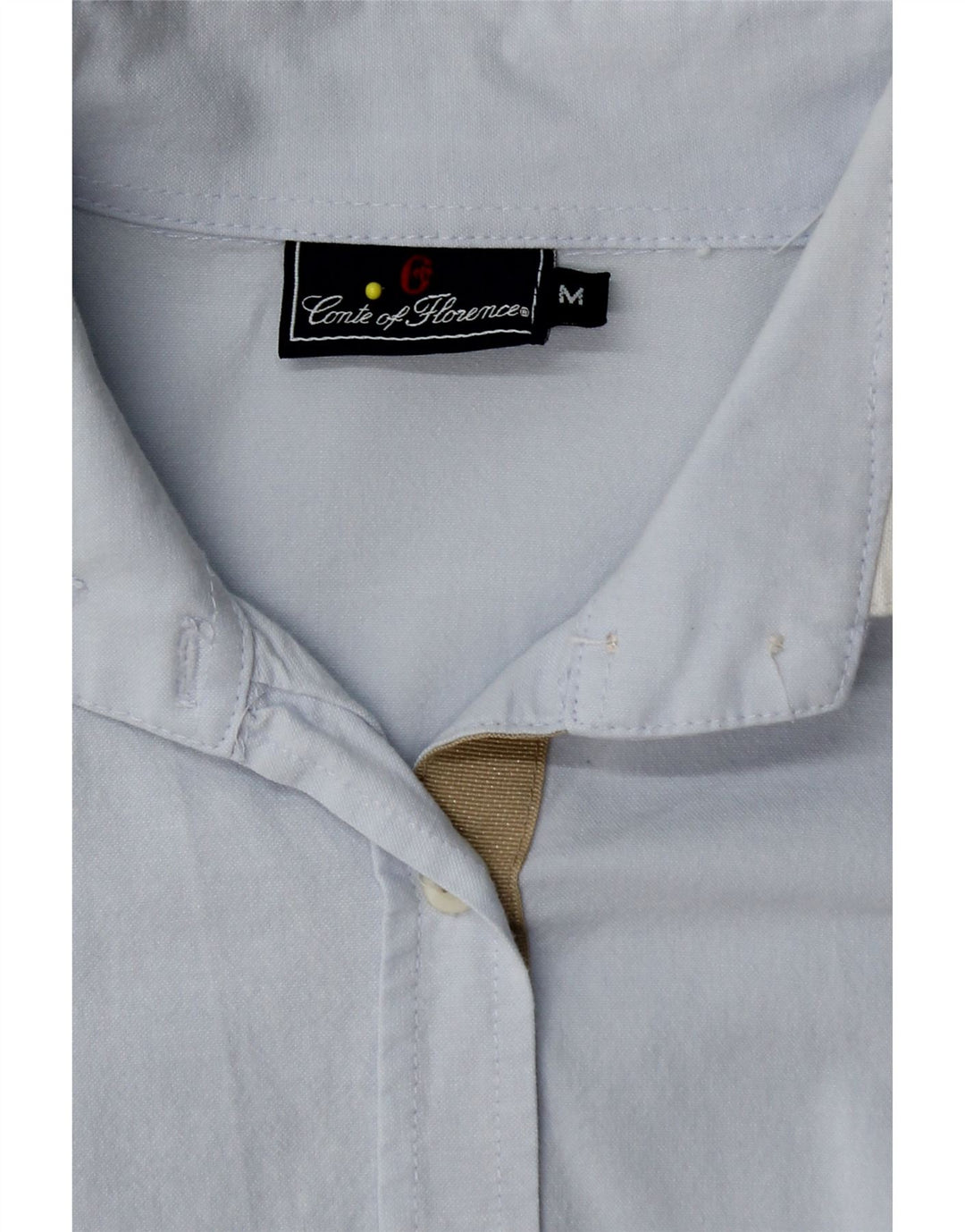CONTE OF FLORENCE Dameskjorte UK 12 Medium Blue Cotton