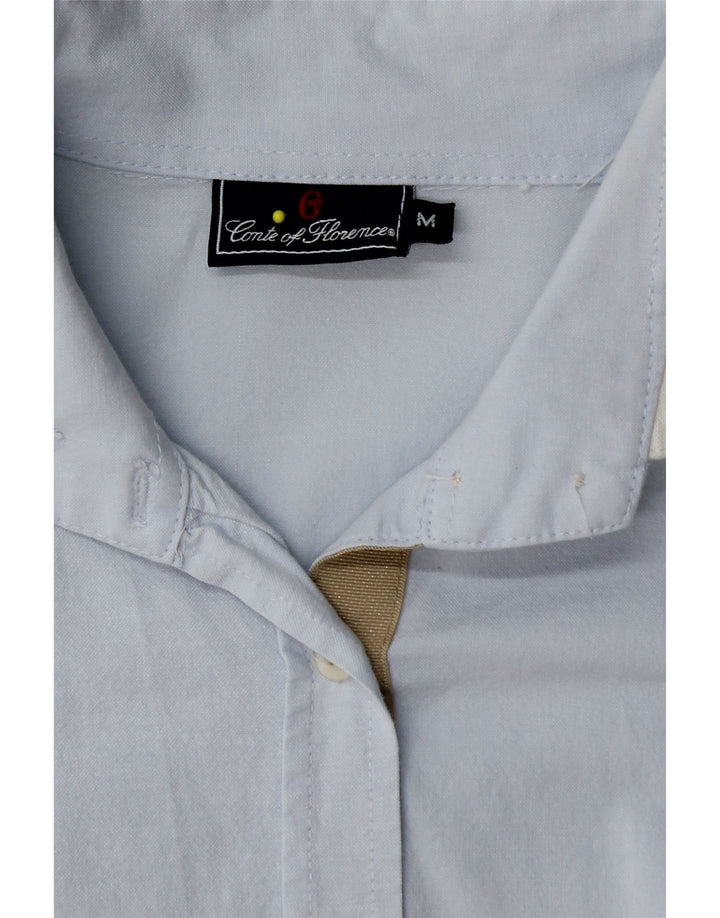 CONTE OF FLORENCE Dameskjorte UK 12 Medium Blue Cotton