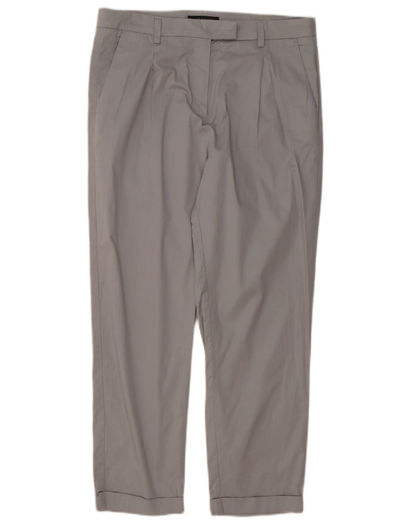 Jaeger Womens Crop Pegged jakkesætsbukser UK 12 Medium W32 L25 Grå Polyester