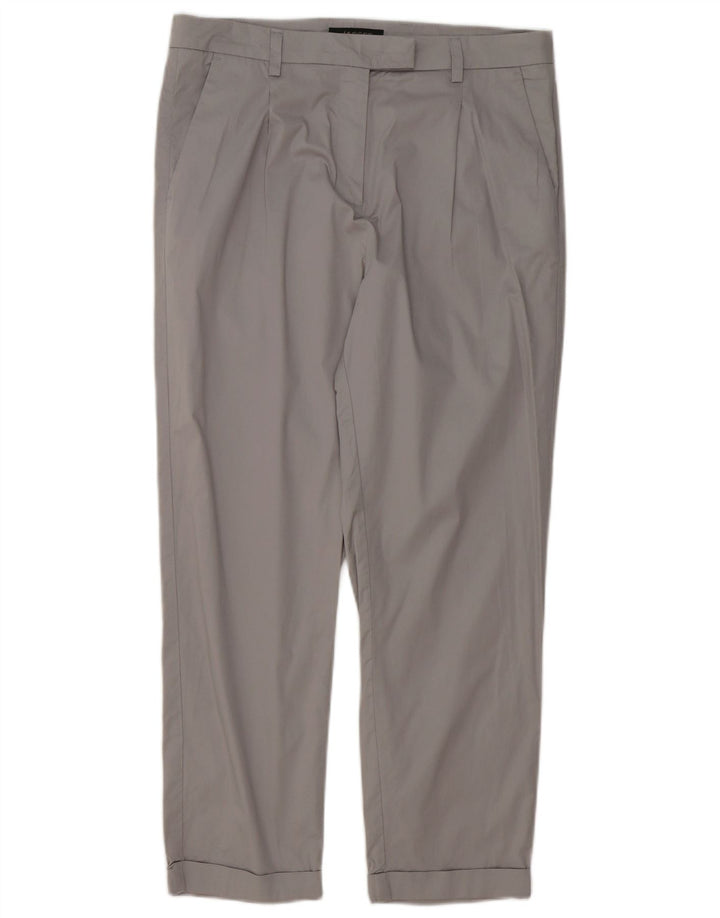 Jaeger Womens Crop Pegged jakkesætsbukser UK 12 Medium W32 L25 Grå Polyester