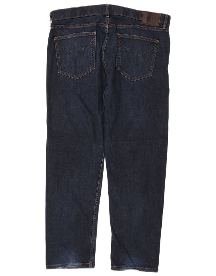 Marks & Spencer Herre tilspidsede jeans W36 L29 Marineblå Bomuld