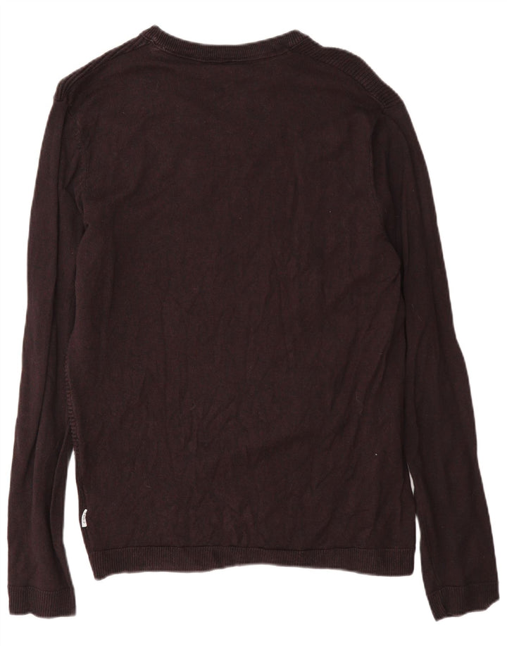 Jack & Jones Herre Core Regular Fit Boat Neck Jumper Sweater Medium Burgundy