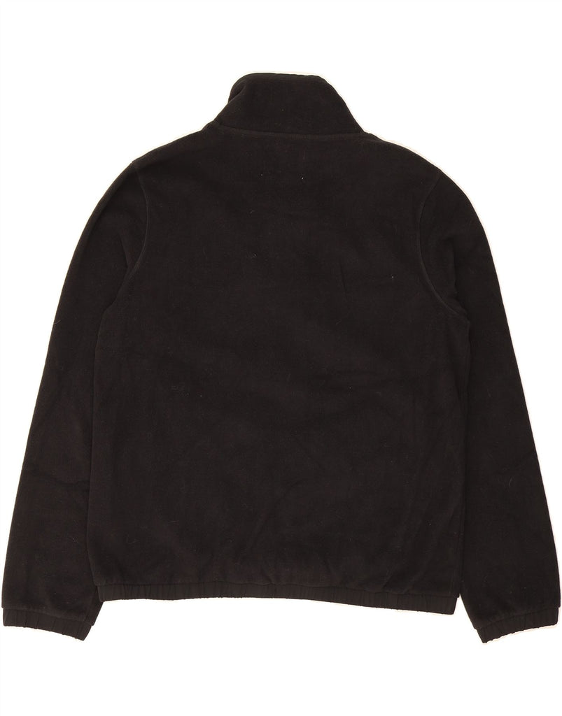 CHAMPION Womens Button Neck Fleece Jumper UK 14 Medium Black Polyester Vintage Champion and Second-Hand Champion from Messina Hembry 