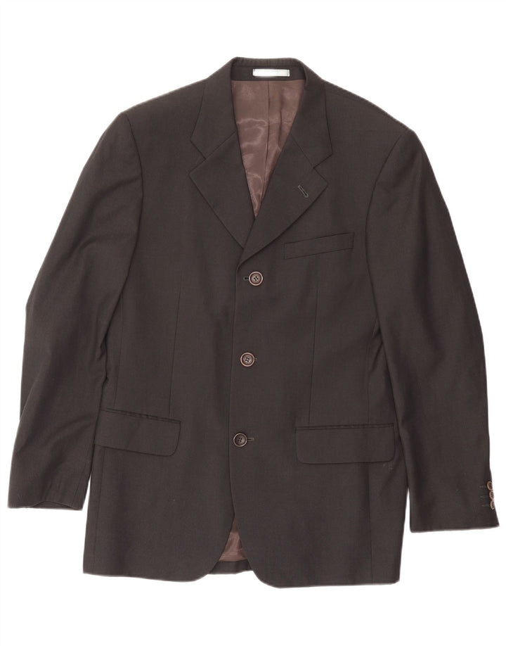 KENZO Herre 3-knaps blazerjakke IT 48 Mellem marineblå uld