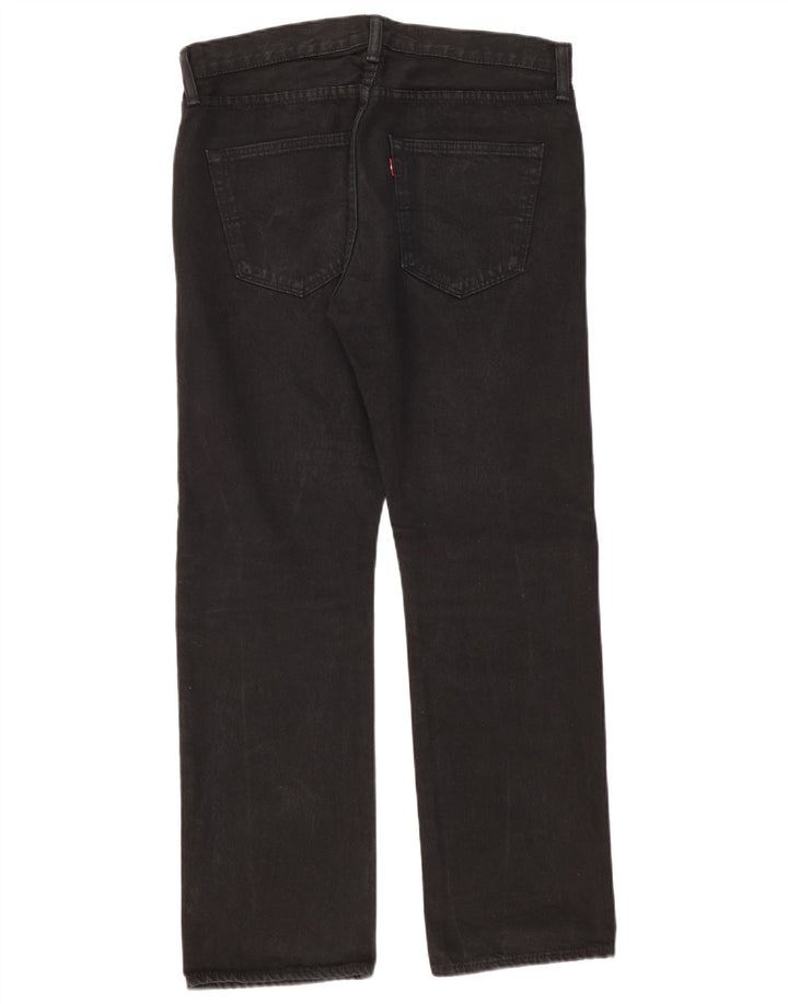 Levi's Straight Jeans til mænd W32 L30 Sort bomuld