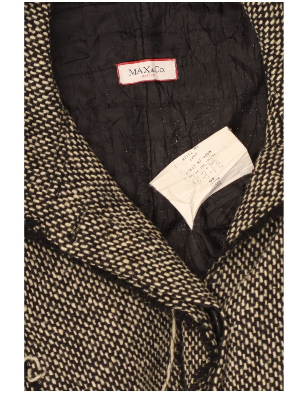 MAX & CO. Overfrakke til kvinder UK 8 Lille sort polyester