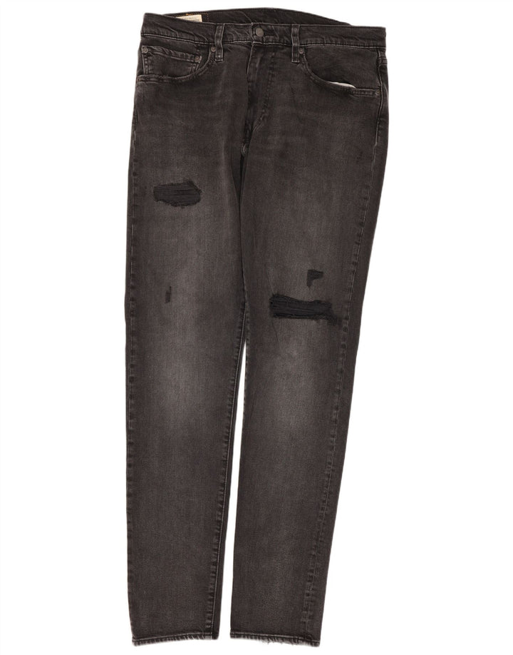 Levi's Herre 512 Distressed Slim Tapered Jeans W34 L34 Grå Bomuld