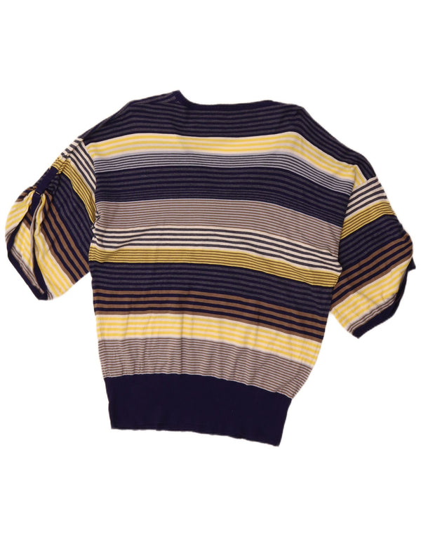 Marks & Spencer Dame Autograph V-hals Jumper Sweater UK 20 2XL Navy Blue