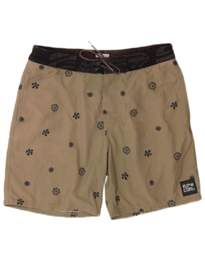 Rip Curl Badeshorts til mænd XS Beige Floral Polyester