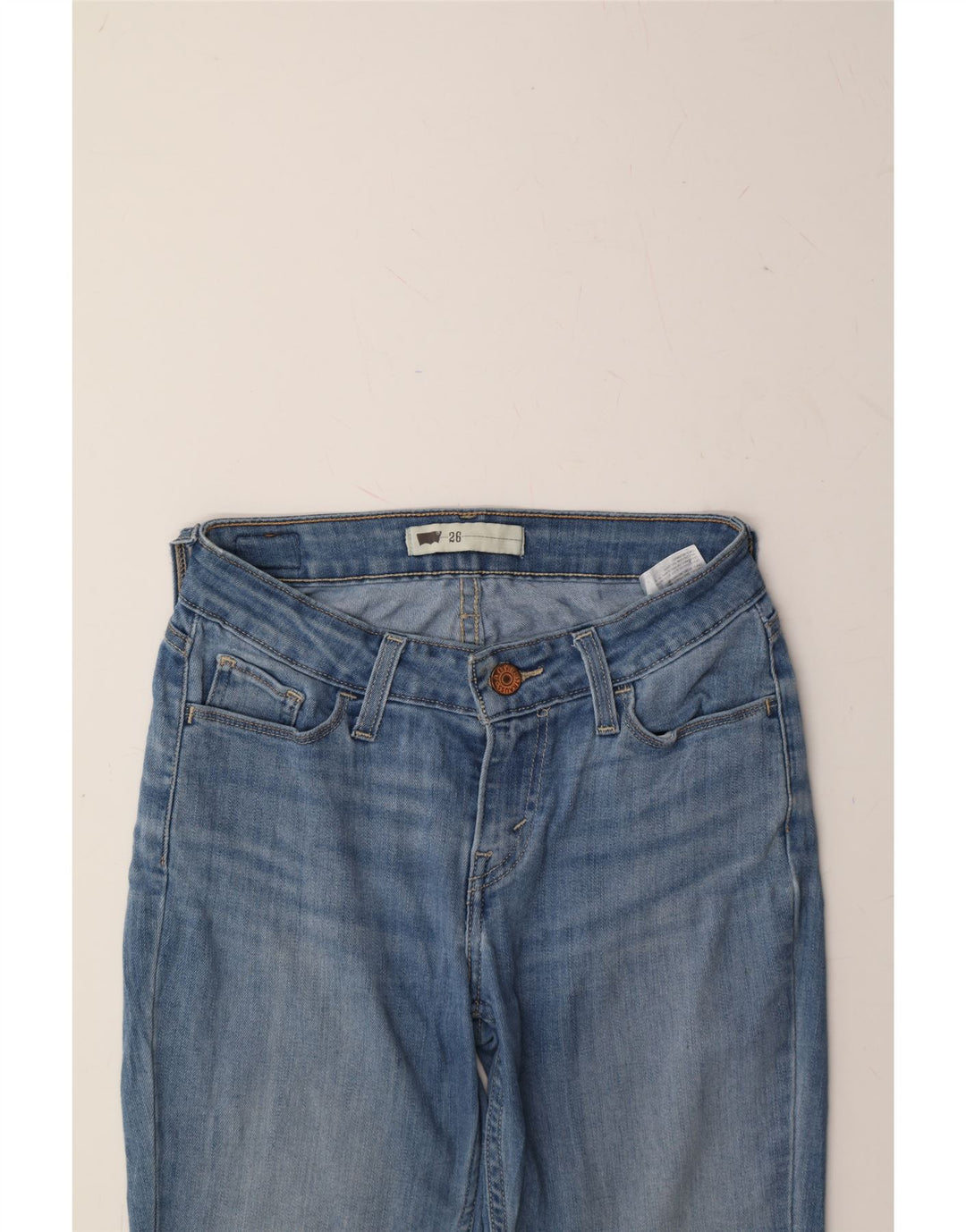 LEVI'S Womens Skinny Jeans W26 L30 Blue Cotton Vintage Levi's and Second-Hand Levi's from Messina Hembry 