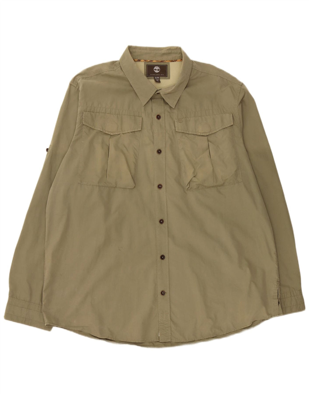 Timberland Herreskjorte 3XL Khaki Bomuld