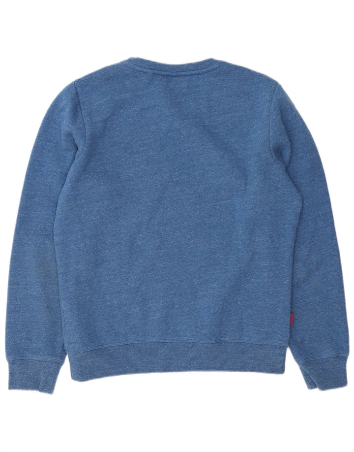 Superdry Sweatshirt-trøje til mænd, stor blåflettet bomuld