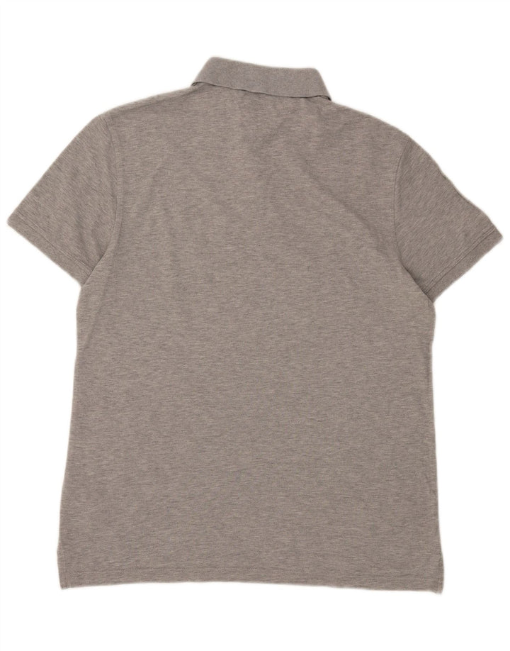 TOMMY HILFIGER Mens Polo Shirt Large Grey Cotton