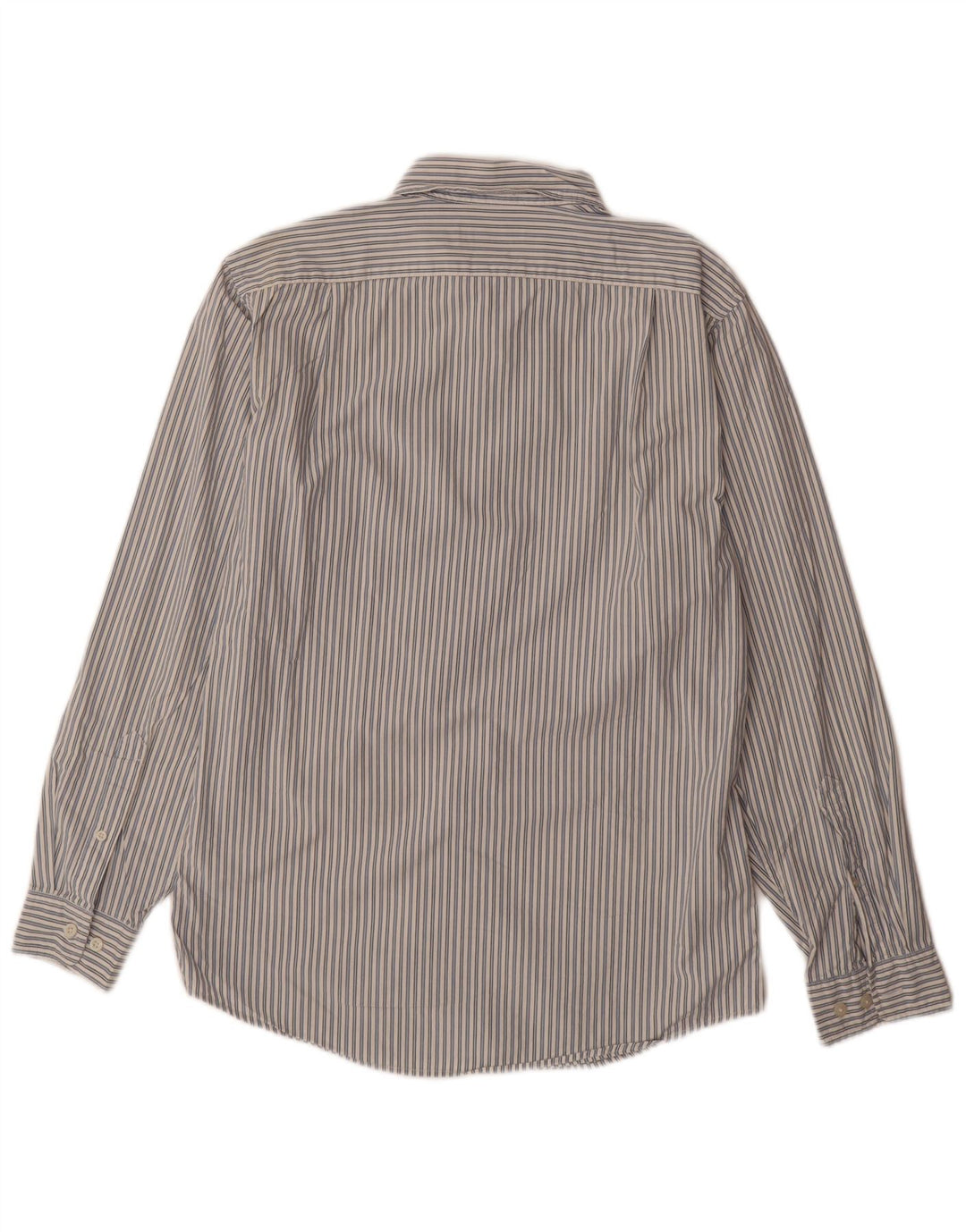 EDDIE BAUER Herre Classic Fit skjorte lille blå nålestribet bomuld