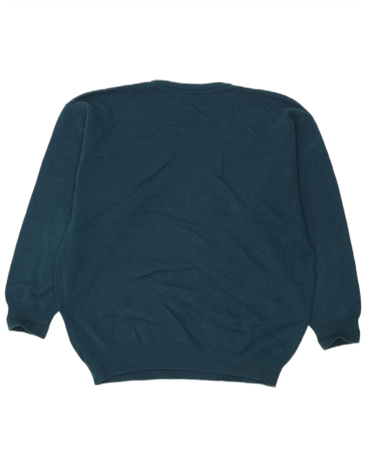 Pringle Herre Crew Neck Jumper Sweater Medium Green Virgin Wool