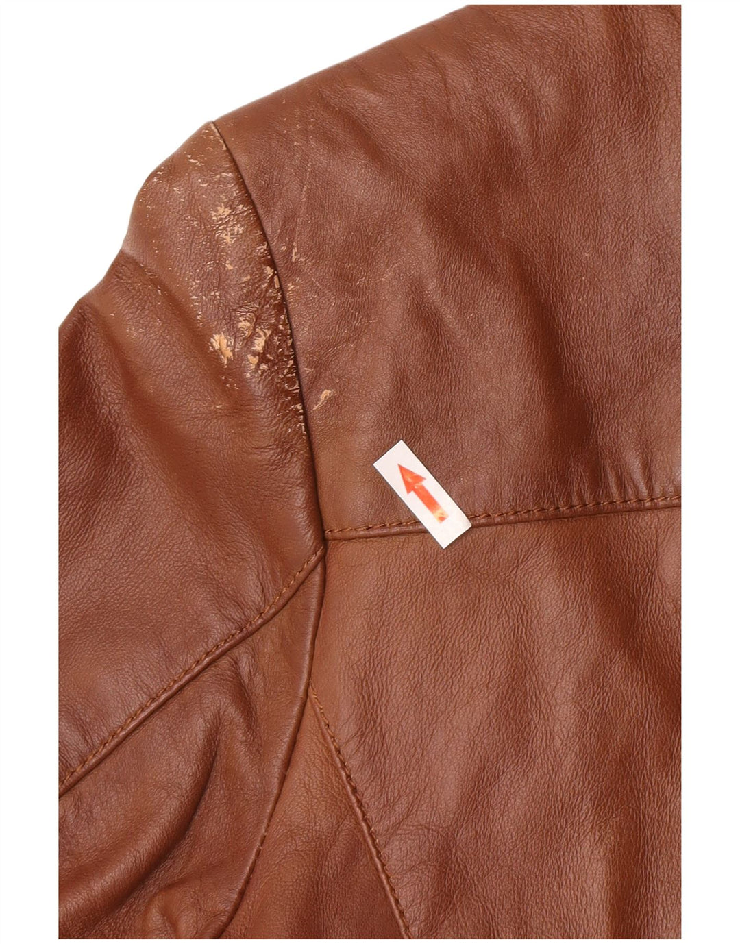 Vintage herre 3-knaps læder blazerjakke UK 40 Stor brunt læder