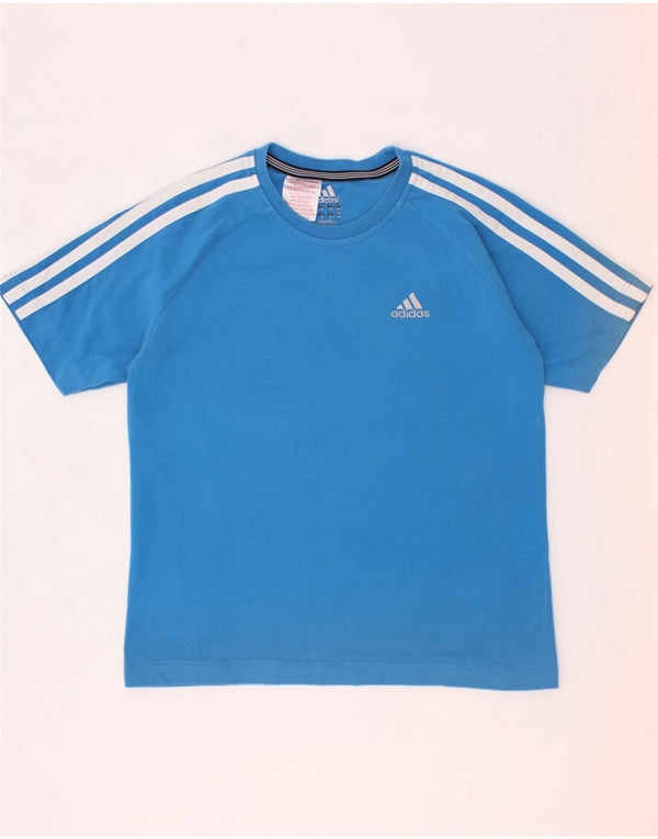 Adidas Boys Climalite T-Shirt Top 7-8 år Blå Bomuld