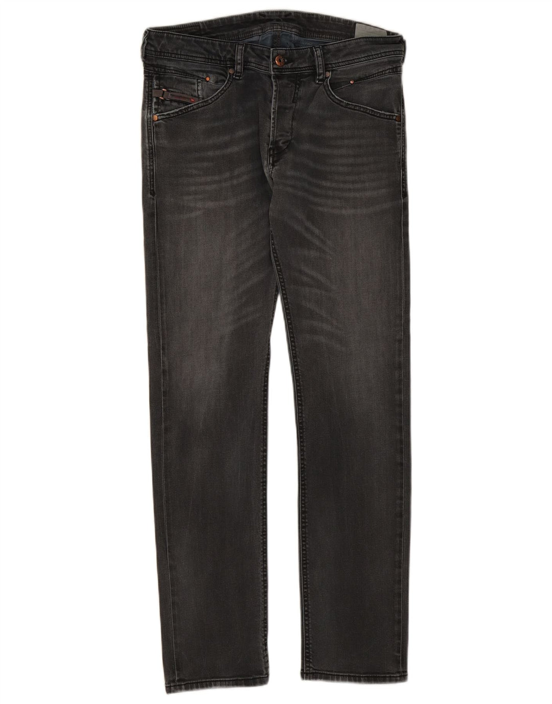 Diesel Dame Belther Regular Slim Jeans W30 L30 Grå Bomuld