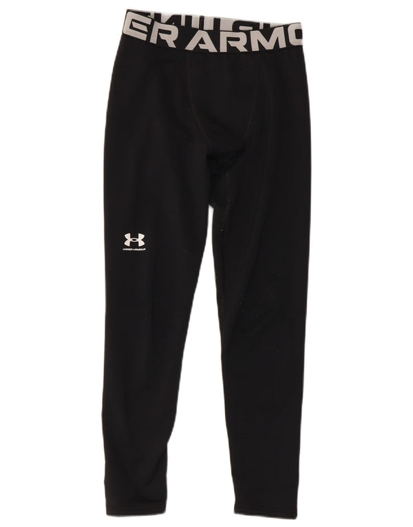 UNDER ARMOUR Drenge Cold Gear Grafiske Leggings 9-10 år Medium Sort