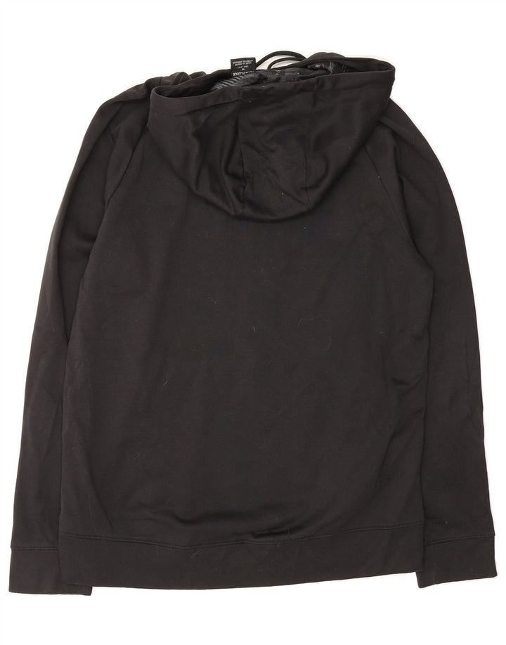 RUSSELL ATHLETIC Mens Hoodie Jumper UK 38/40 Medium Black Polyester Vintage Russell Athletic and Second-Hand Russell Athletic from Messina Hembry 