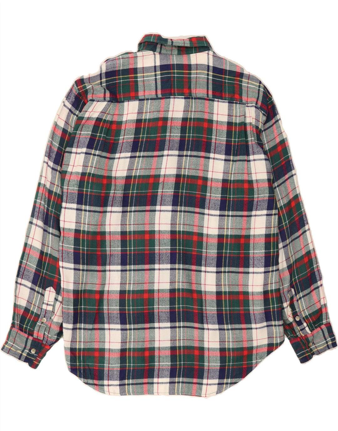 BALLOON Mens Flannel Shirt XL Green Check Cotton Vintage Balloon and Second-Hand Balloon from Messina Hembry 