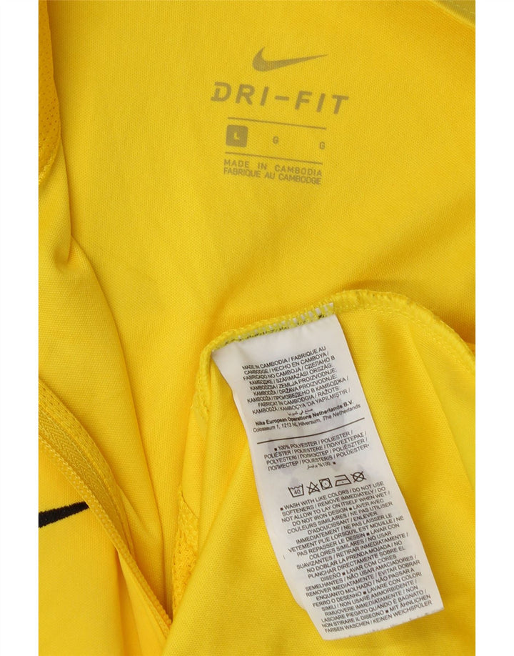Nike Herre Dri Fit træningsdragt Topjakke Stor Gul Colourblock Polyester