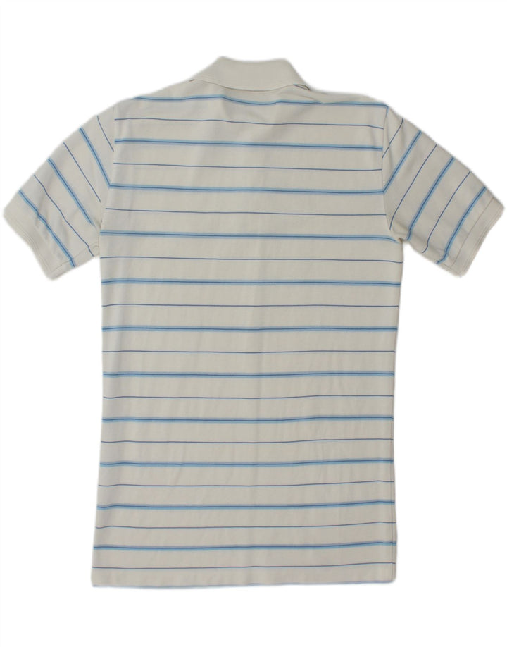 ELLESSE Mens Polo Shirt Small White Striped
