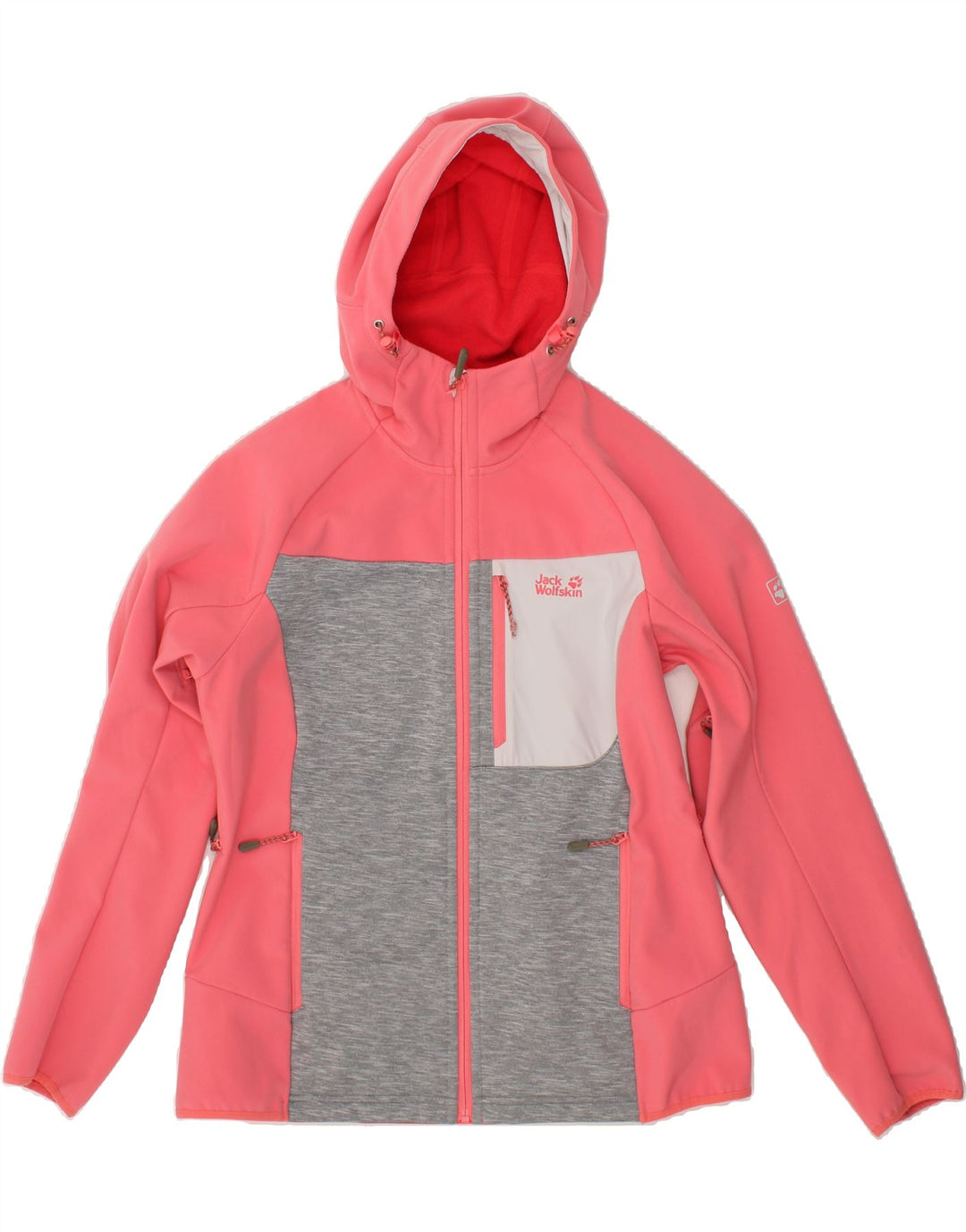 JACK WOLFSKIN Womens Windbreaker Jacket UK 10/12 Medium Pink Colourblock Vintage Jack Wolfskin and Second-Hand Jack Wolfskin from Messina Hembry 