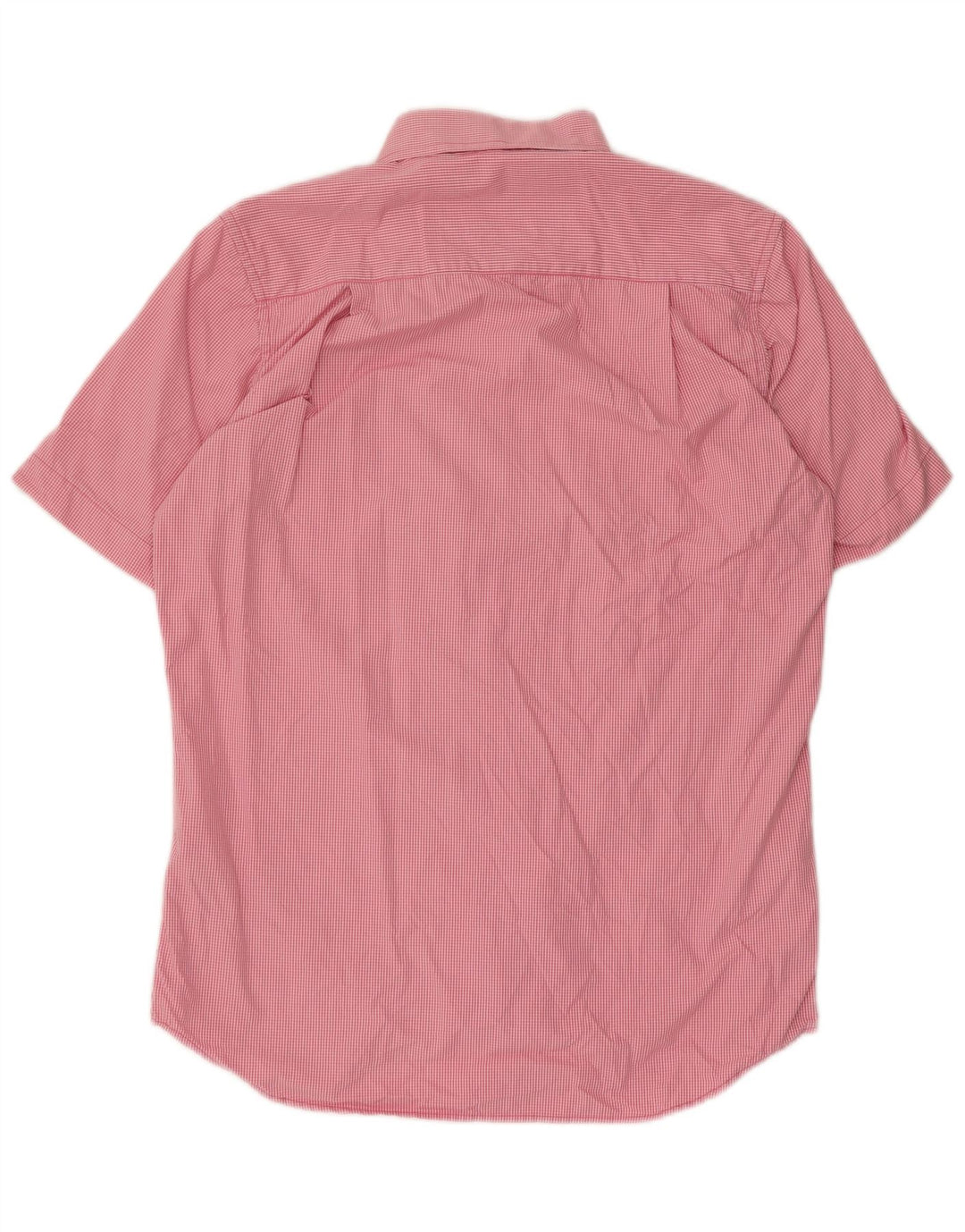 Superdry Kortærmet Herreskjorte Stor Pink Ternet Bomuld