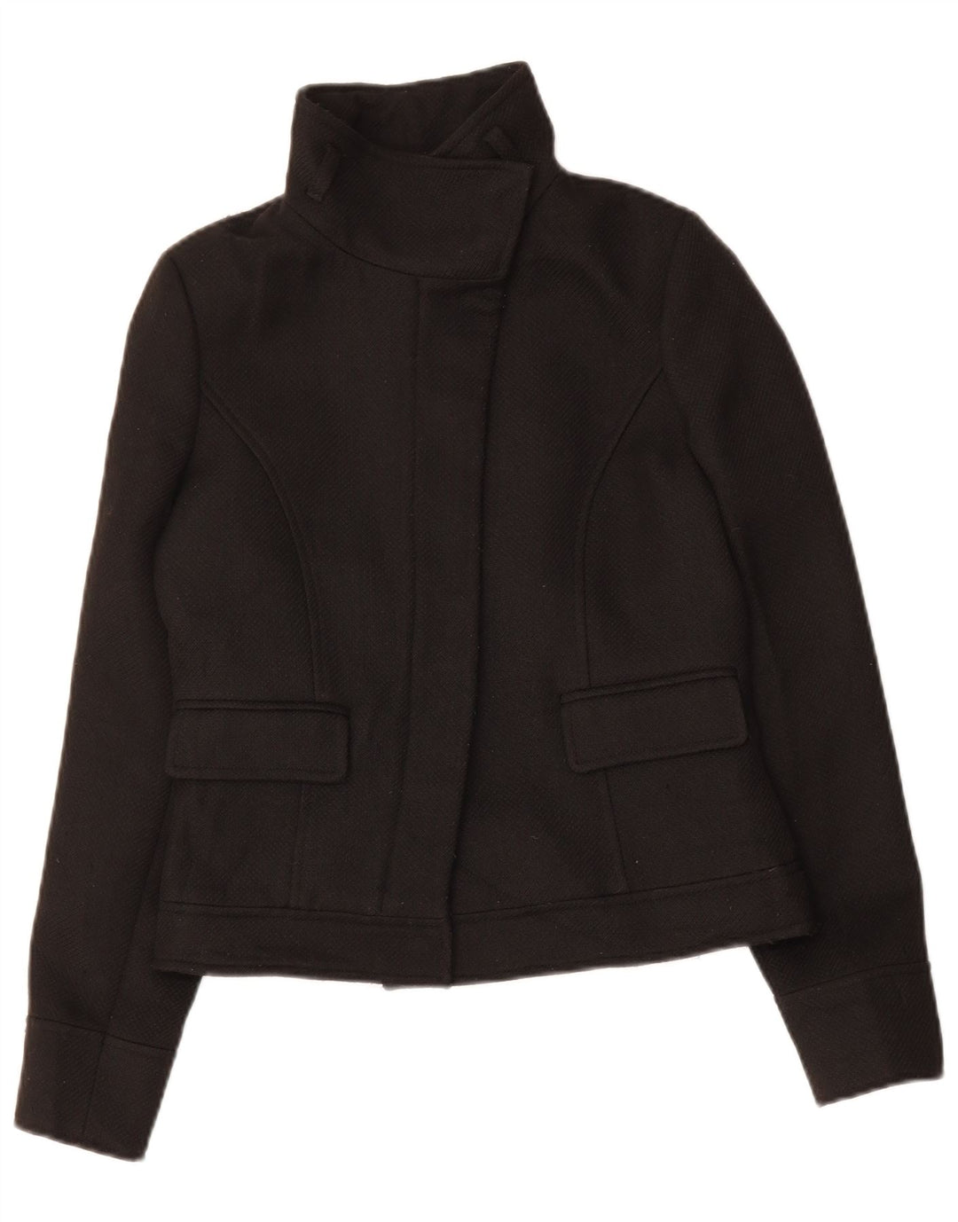 GUESS Womens Bomber Jacket IT 42 Medium Black Polyester