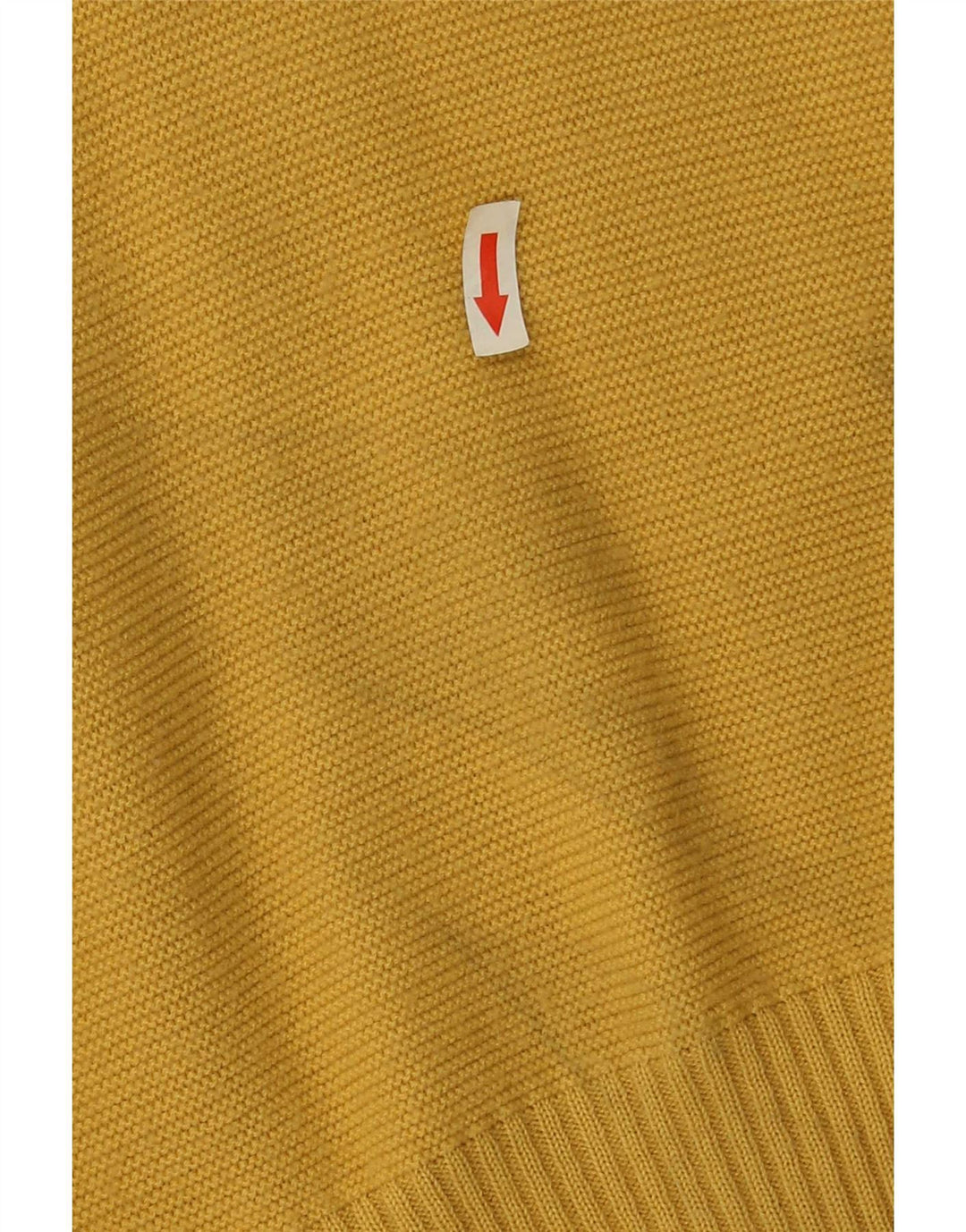 Vintage Herre V-hals sweater IT 52 Stor Gul Polyester