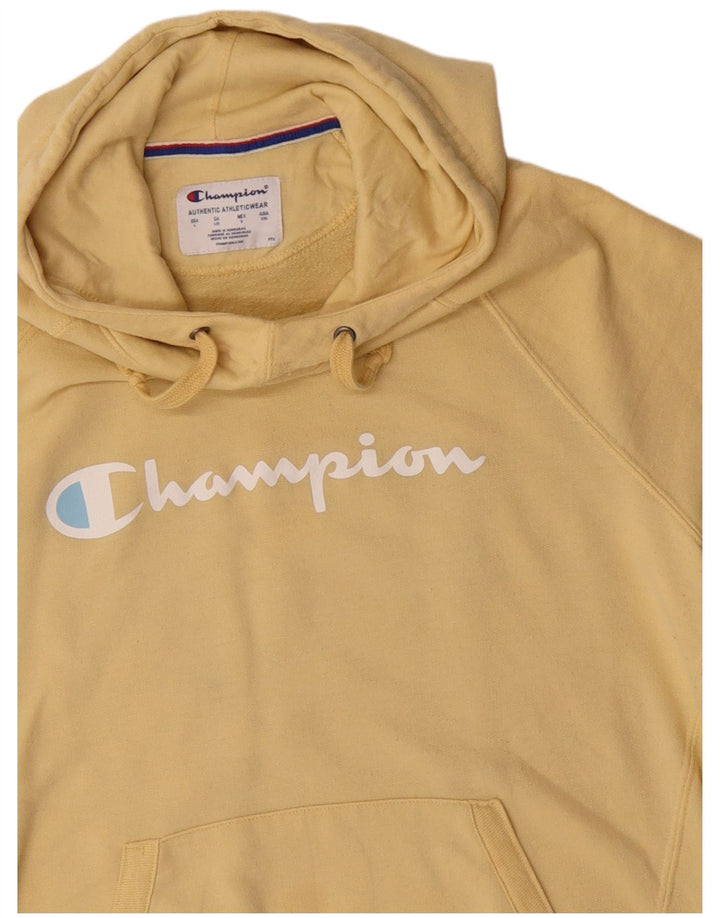 Champion Herre grafisk hættetrøje Jumper Large Gul Polyester
