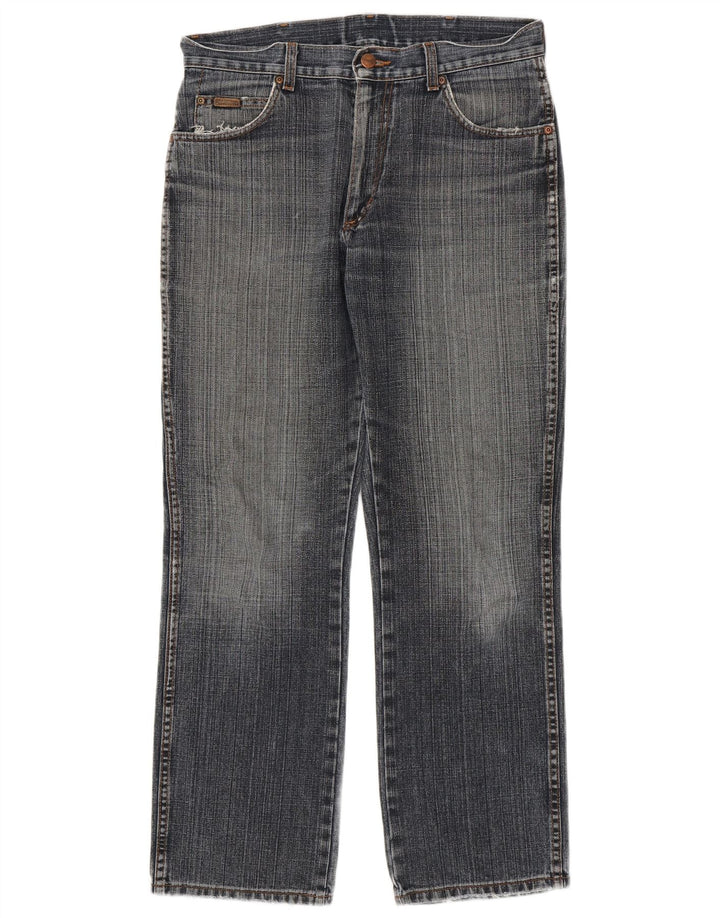 Wrangler Herre Regular Fit Straight Jeans W34 L32 Blå Bomuld