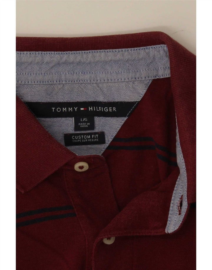 Tommy Hilfiger Herre Custom Fit Polo Shirt Stor rødstribet