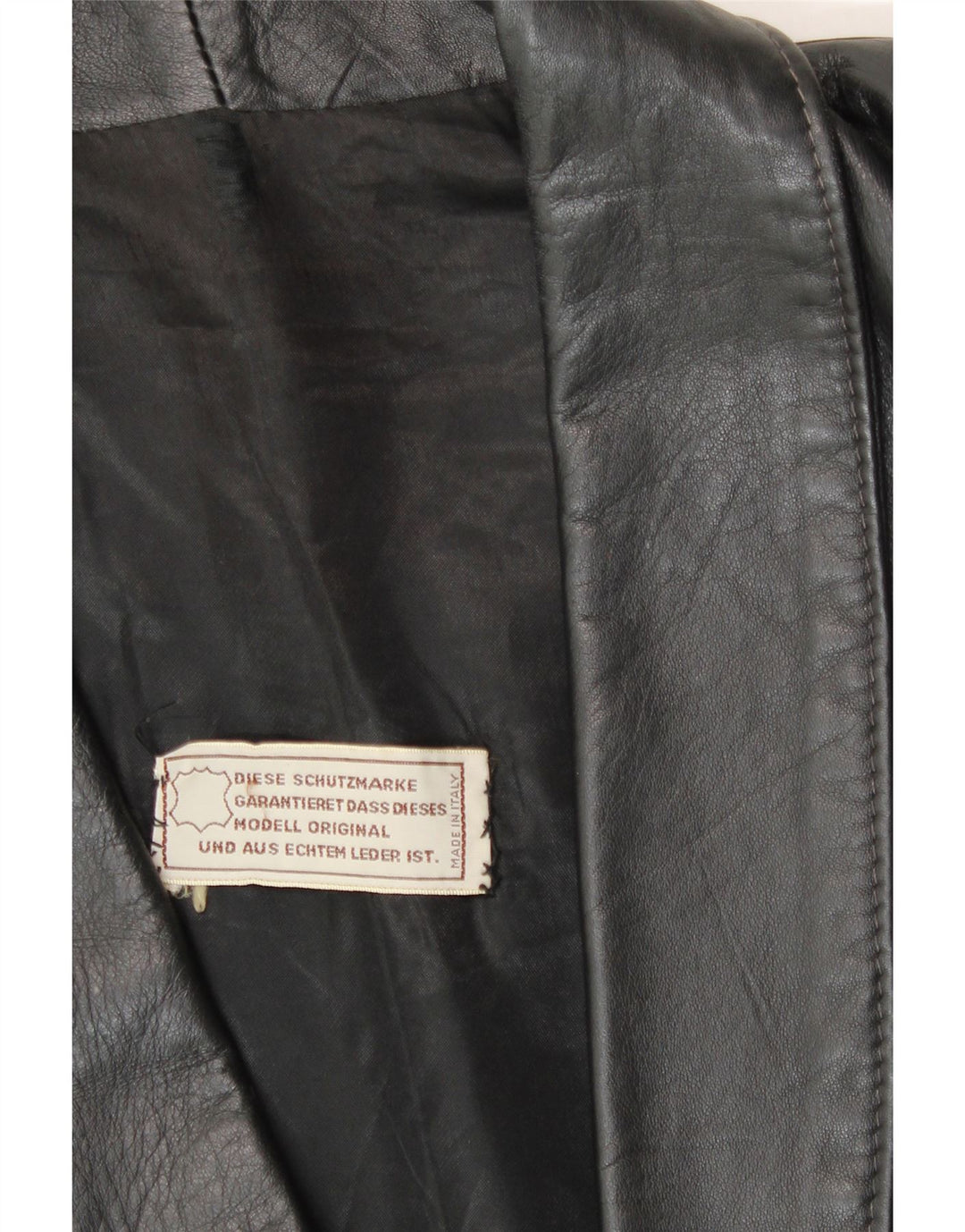 VINTAGE Womens Double Breasted Leather Jacket UK 18 XL Black Leather Vintage Vintage and Second-Hand Vintage from Messina Hembry 
