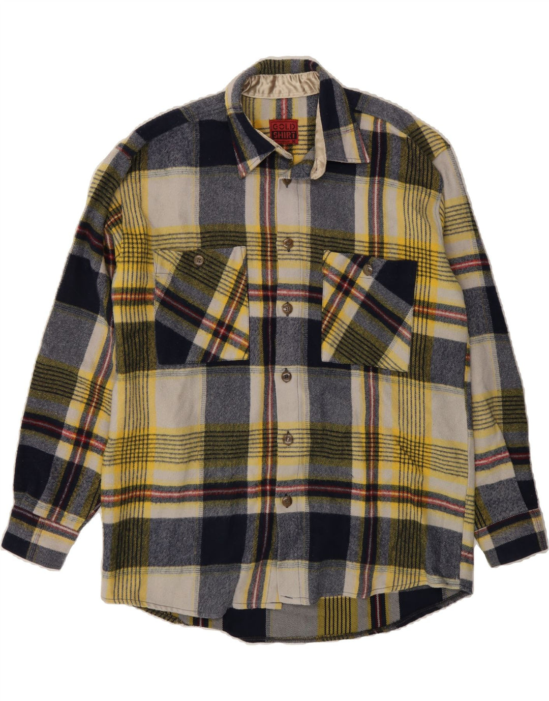 VINTAGE Mens Flannel Shirt Medium Multicoloured Check Acrylic Vintage Vintage and Second-Hand Vintage from Messina Hembry 