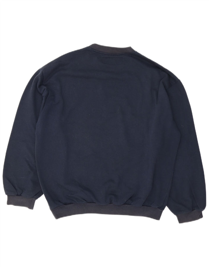 Diadora Herre Grafisk Loose Fit Sweatshirt Jumper Medium Navy Blue