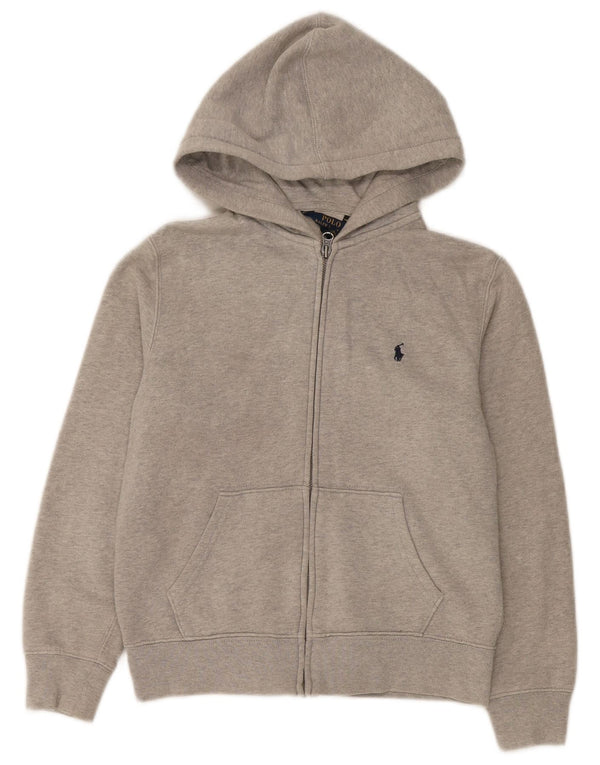 Polo Ralph Lauren drenge hættetrøje med lynlås 10-11 år Medium Grå Flecked