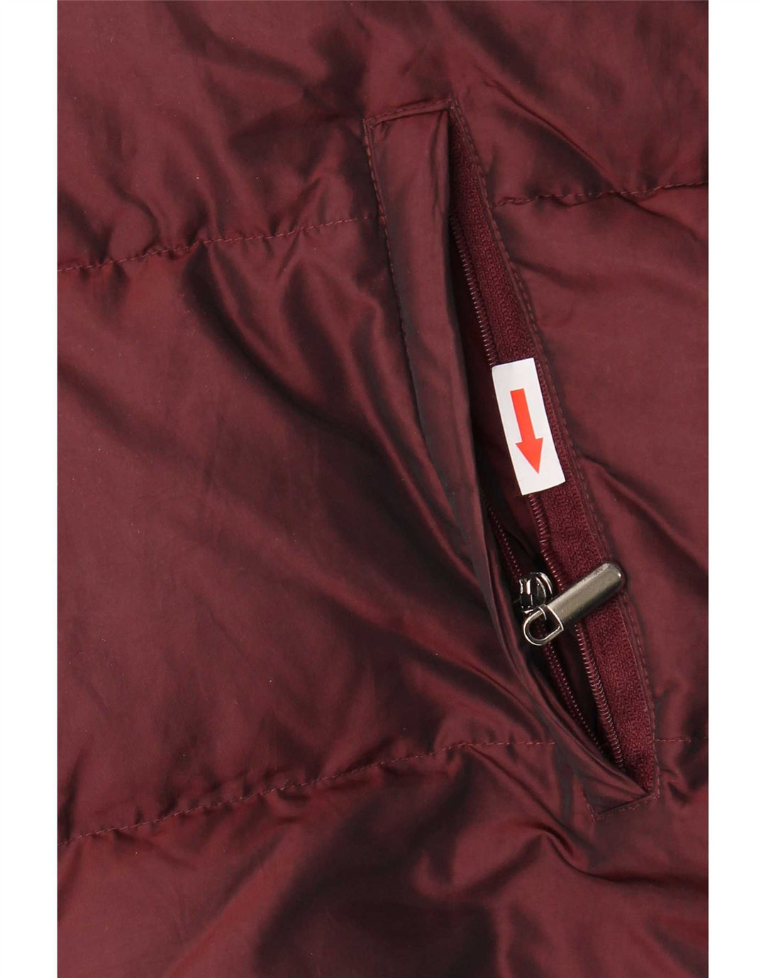 Zara Dame Polstret Jakke UK 14 Medium Burgundy